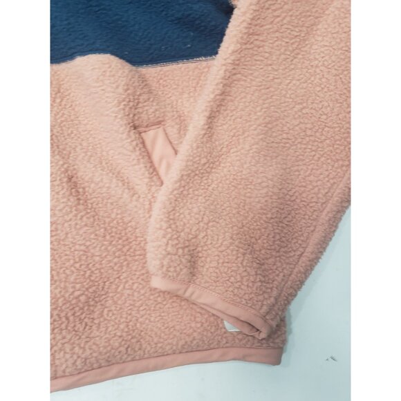 The North Face 1/4 Button Pullover Women’s L Blue & Pink Sleeve Button Pocket - Picture 2 of 10